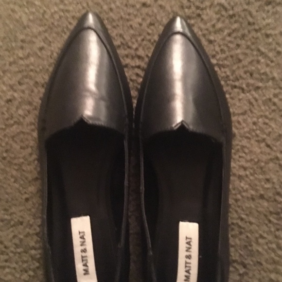 Unworn Matt & Nat Vegan Black Shanti Flats W 7/38 - Picture 2 of 8